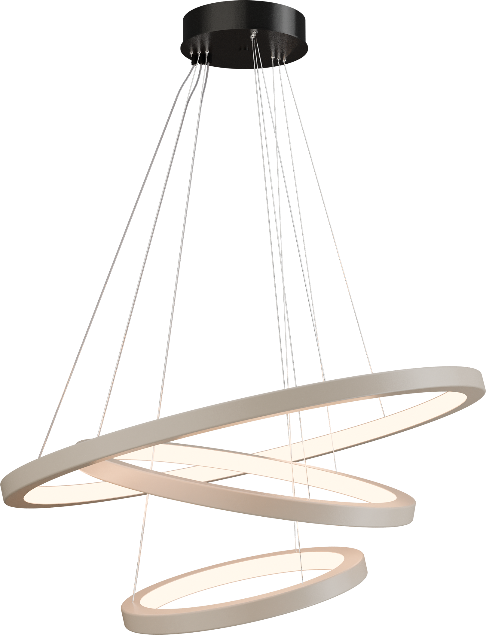 Cortino HL CORTINO 3-LIGHT BEIGE TERRA Ø50CM + Ø70CM + 100CM C-PROFILE 40X40MM