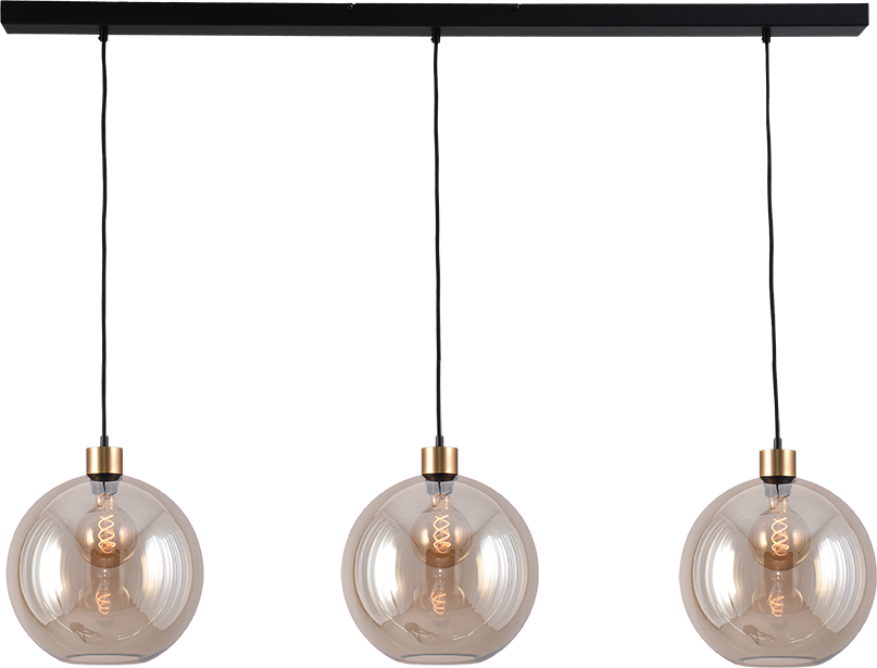 Lazise HL LAZISE 3-LIGHT MATT BLACK/MATT GOLD 130X8CM