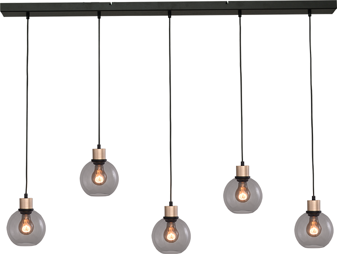 Lazise HL LAZISE 5-LIGHT MATT BLACK/MATT GOLD 130X8CM