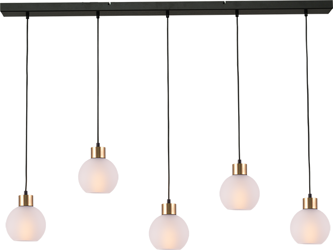 Lazise HL LAZISE 5-LIGHT MATT BLACK/MATT GOLD 130X8CM