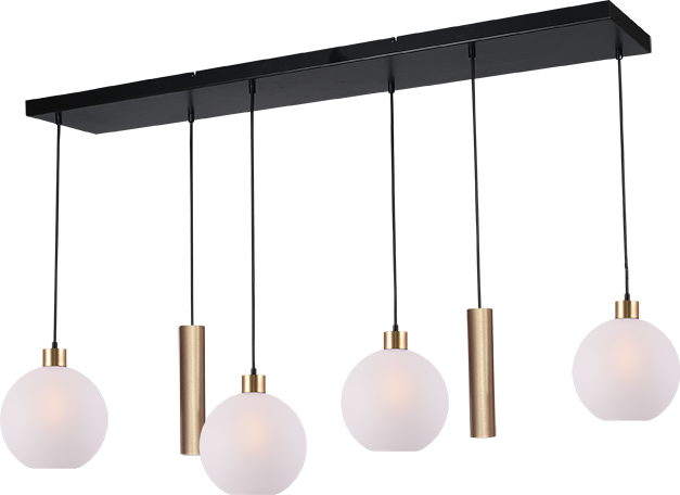 Lazise HL LAZISE 6-LIGHT MATT BLACK/MATT GOLD 130X25CM