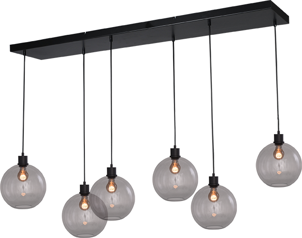 Lazise HL LAZISE 6-LIGHT MATT BLACK/MATT BLACK 130X25CM