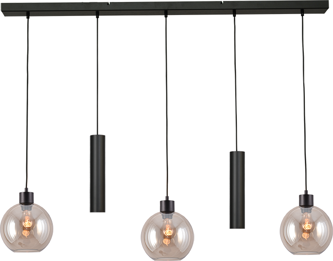 Lazise HL LAZISE 5-LIGHT MATT BLACK/MATT BLACK 130X8CM