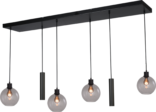 Lazise HL LAZISE 6-LIGHT MATT BLACK/MATT BLACK 130X25CM