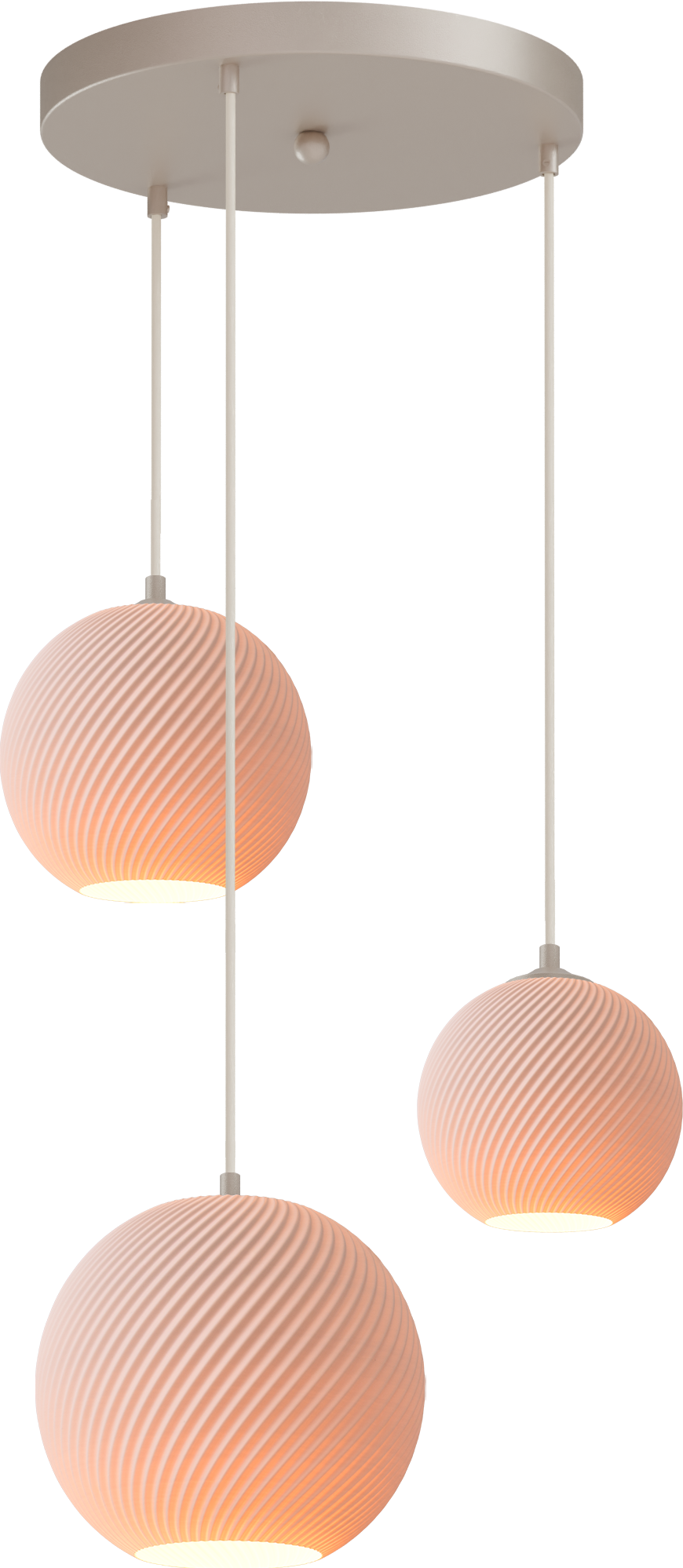 Leota HL LEOTA 3-LIGHT BEIGE TERRA, BASE BEIGE TERRA 35CM