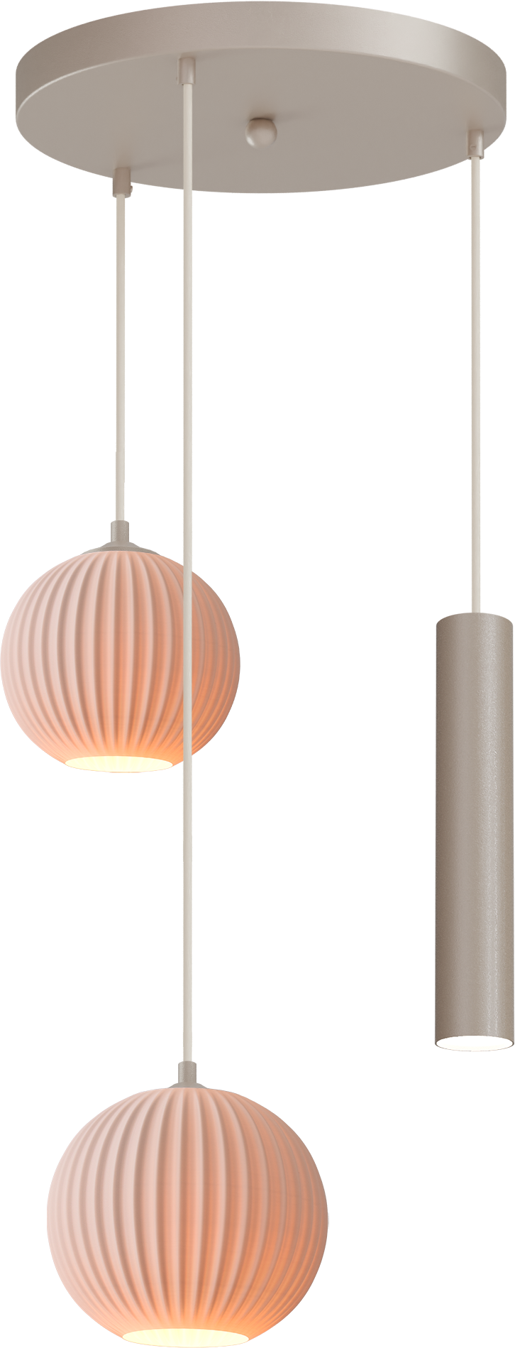 Leota HL LEOTA 3-LIGHT BEIGE TERRA, BASE BEIGE TERRA Ø35CM