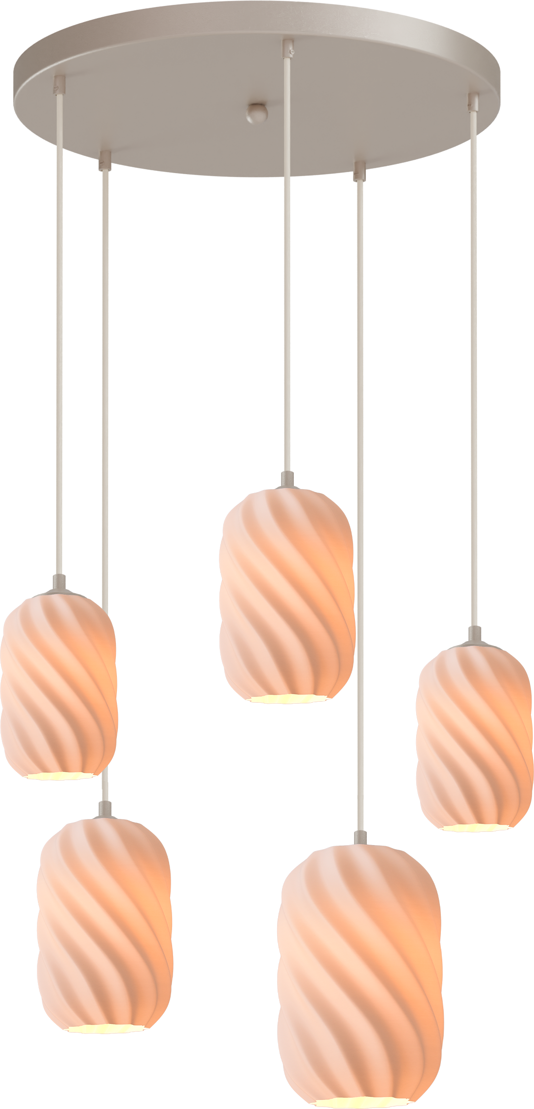 Leota HL LEOTA 5-LIGHT BEIGE TERRA, BASE BEIGE TERRA Ø50CM