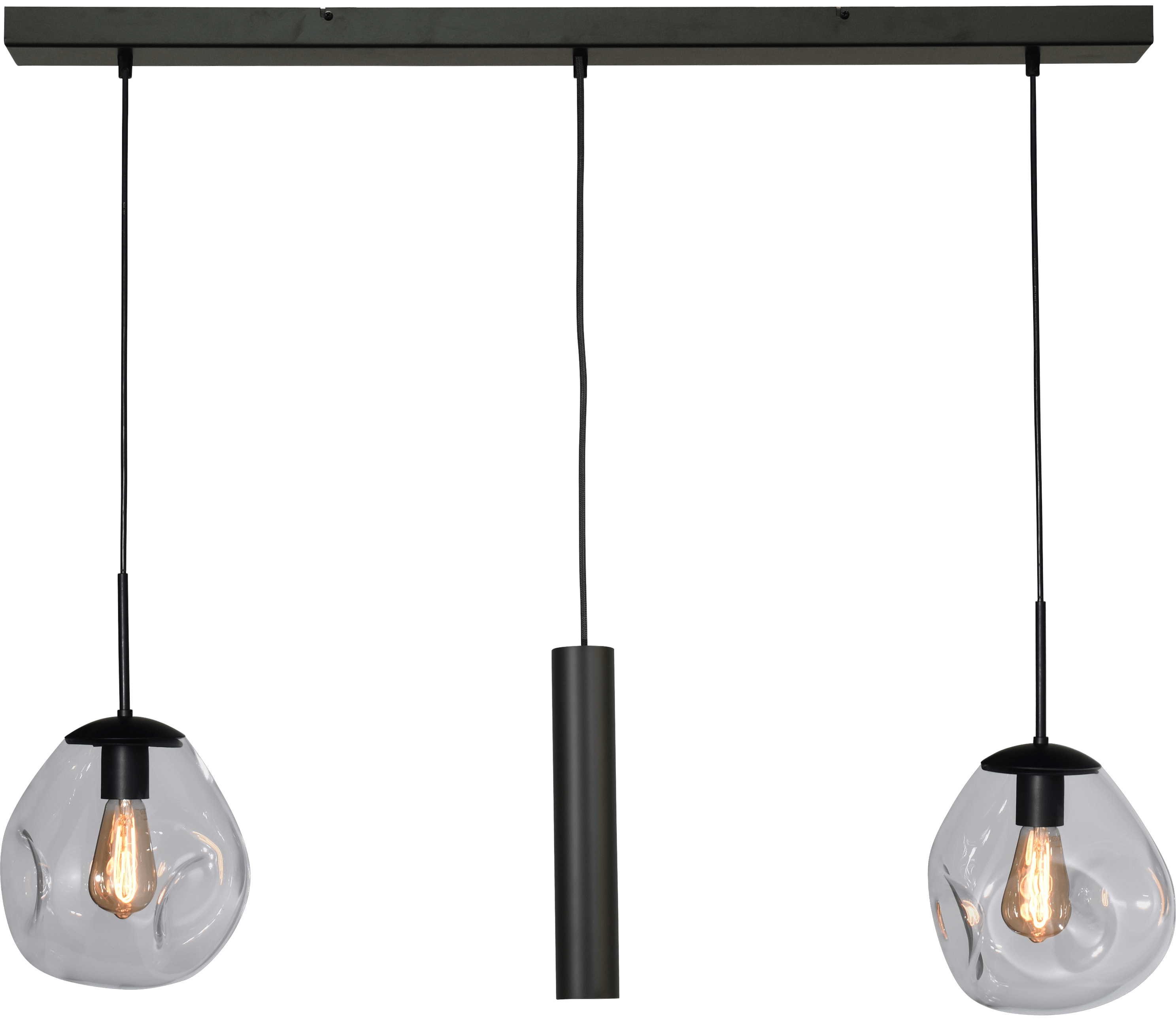 Lava HL LAVA 3-LIGHT MATT BLACK BEAM 100X8CM