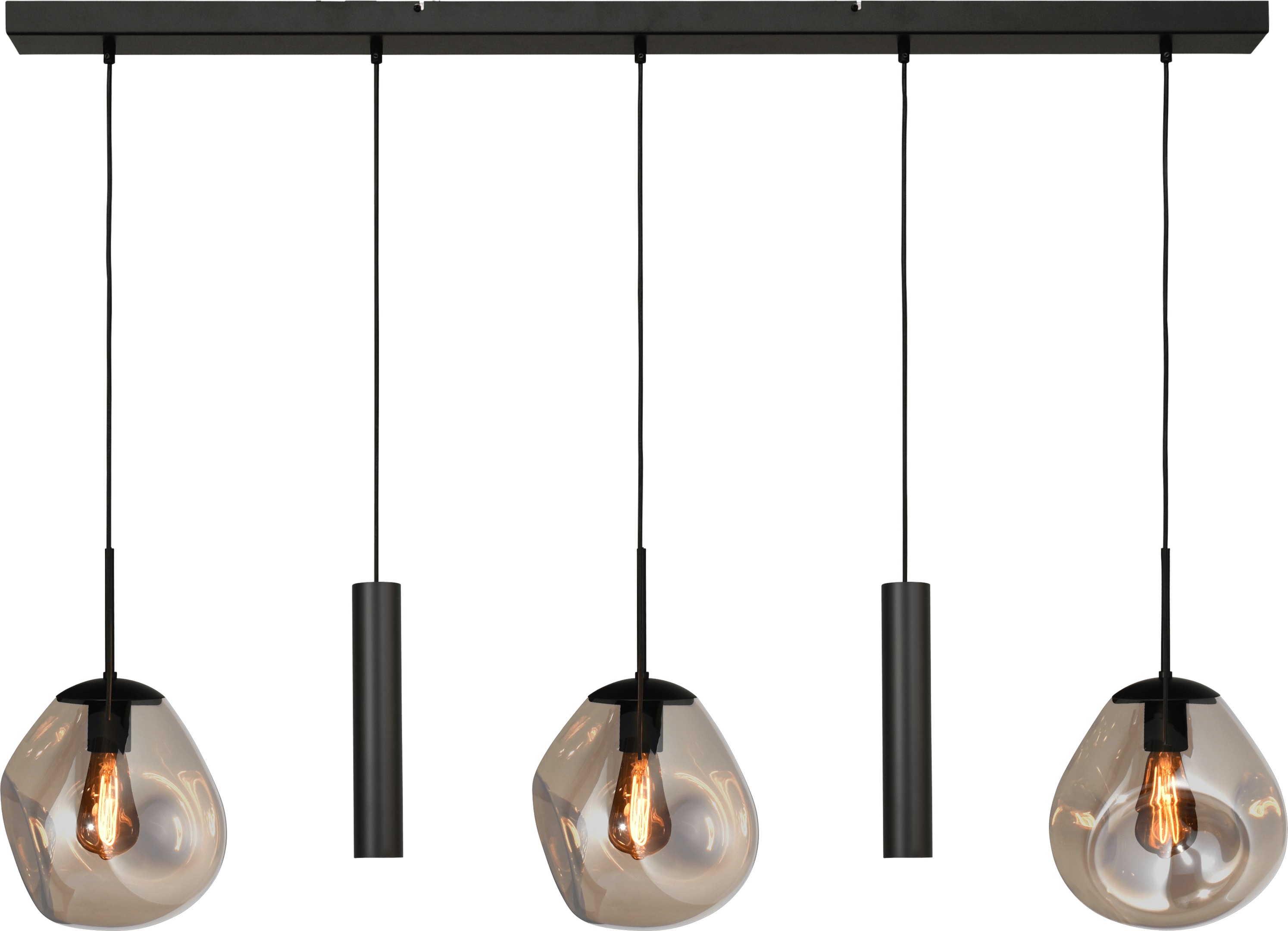 Lava HL LAVA 5-LIGHT MATT BLACK/MATT BLACK 130X8CM