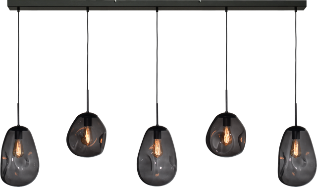 Lava HL LAVA 5-LIGHT MATT BLACK/MATT BLACK 160X8CM