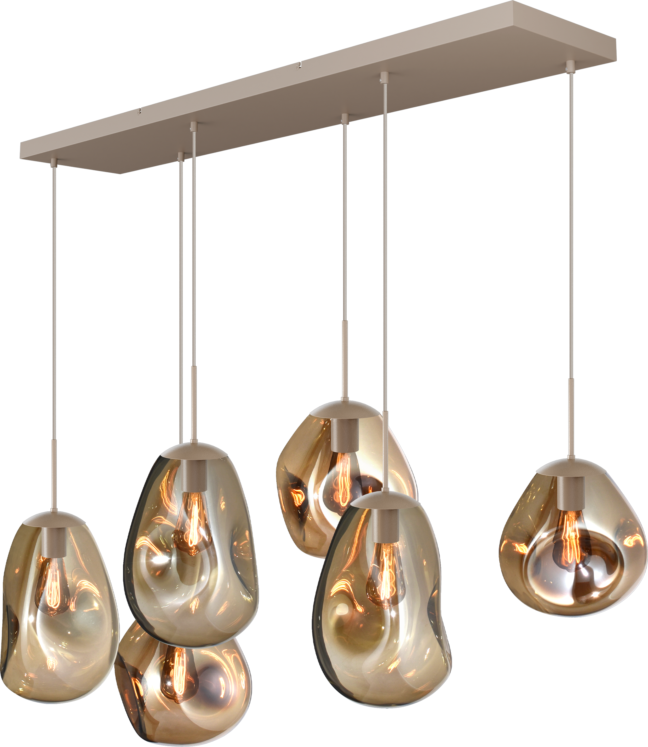 Lava HL LAVA 6-LIGHT BEIGE TERRA, BEAM BEIGE TERRA 130X25CM