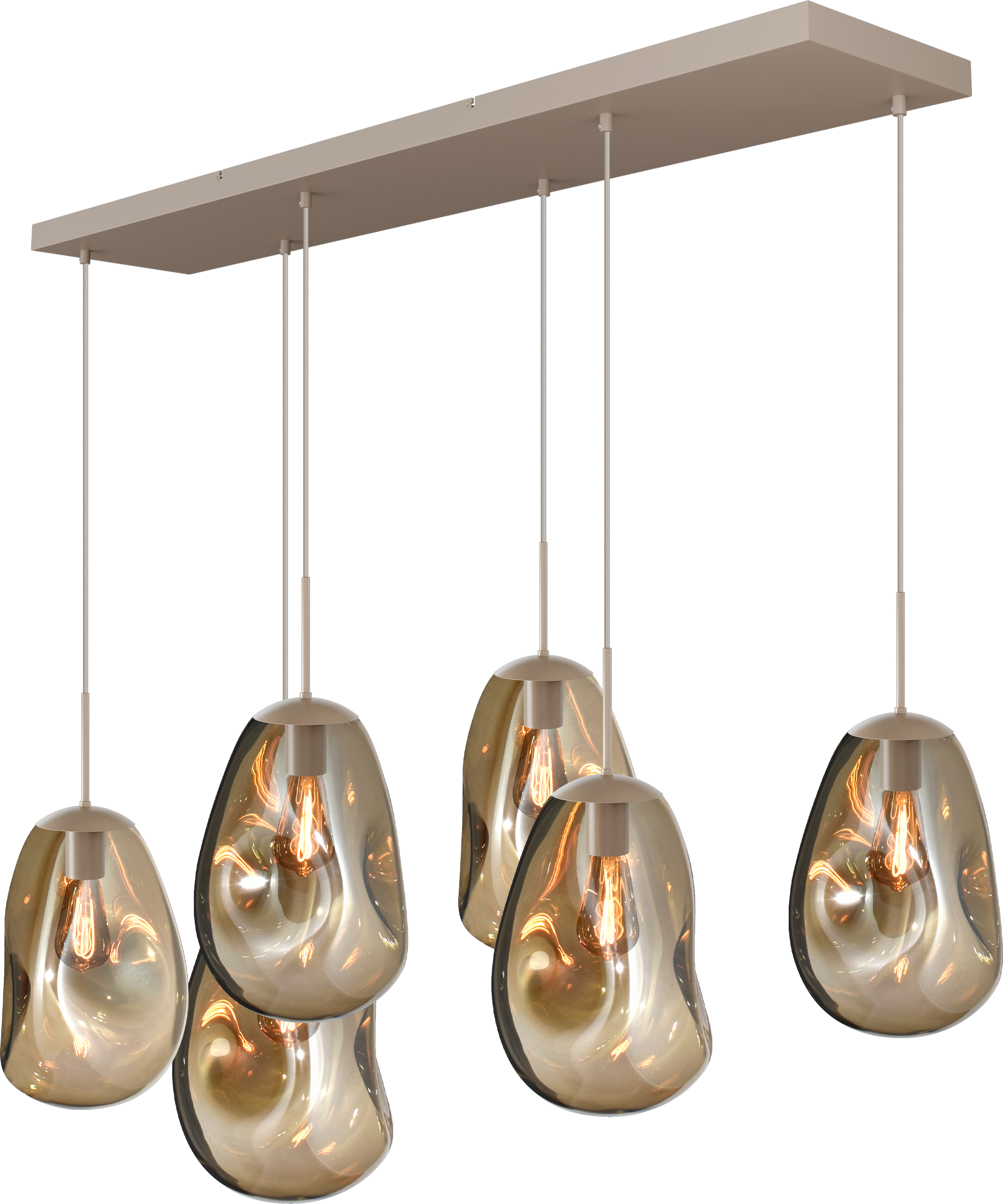 Lava HL LAVA 6-LIGHT BEIGE TERRA, BEAM BEIGE TERRA 130X25CM