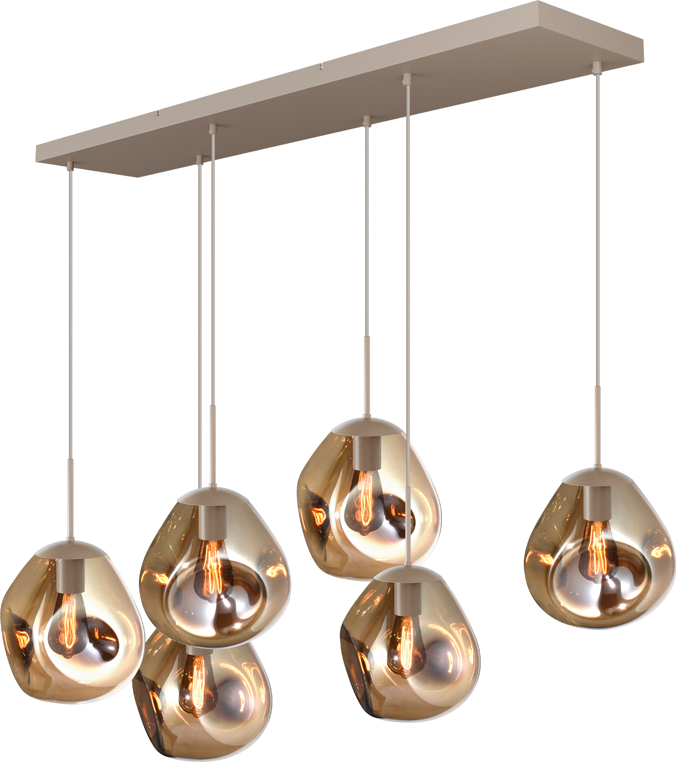 Lava HL LAVA 6-LIGHT BEIGE TERRA, BEAM BEIGE TERRA 130X25CM