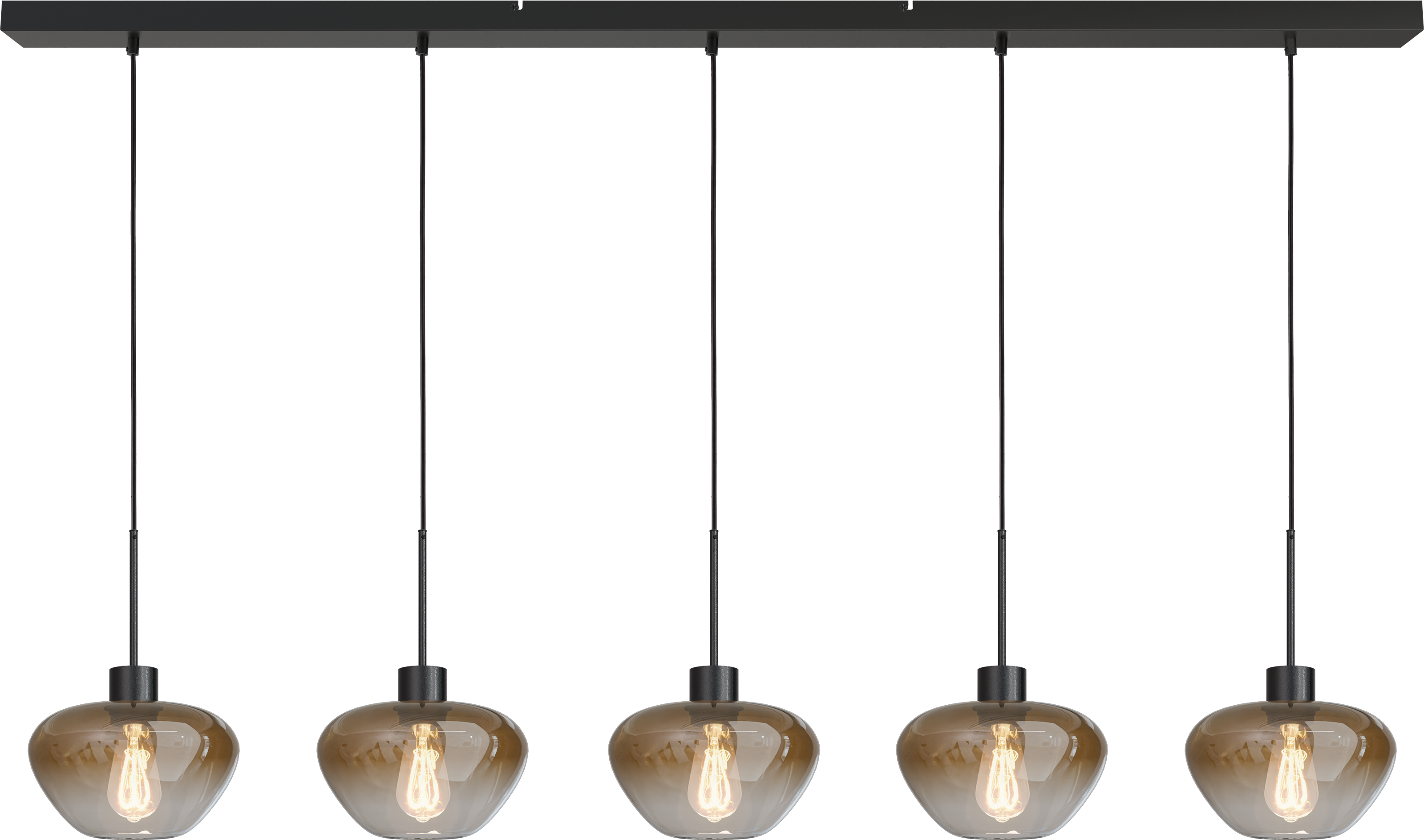 Genua HL GENUA 5-LIGHT BLACK, BEAM BLACK 160X8CM