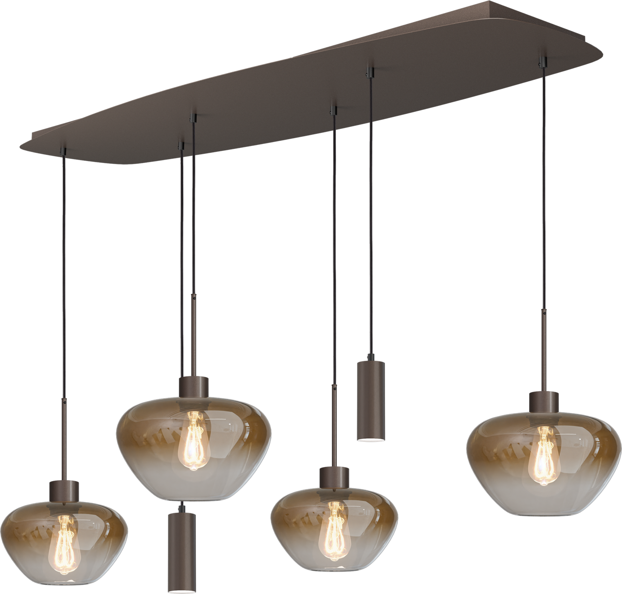 Genua HL GENUA 6-LIGHT CACAO, BEAM DANISH OVAL CACAO 140X45CM