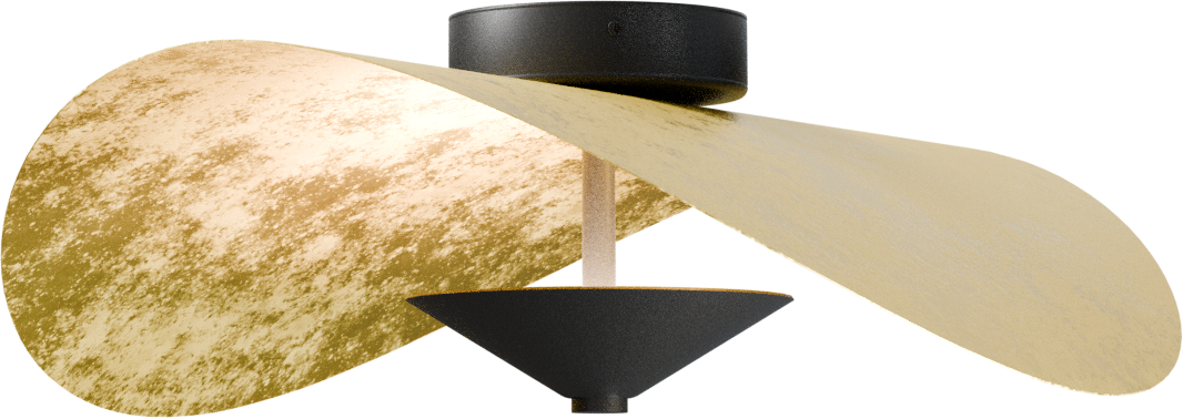 Lente PL LENTE Ø45CM BLACK/GOLDLEAF, CANOPY BLACK Ø10,8CM