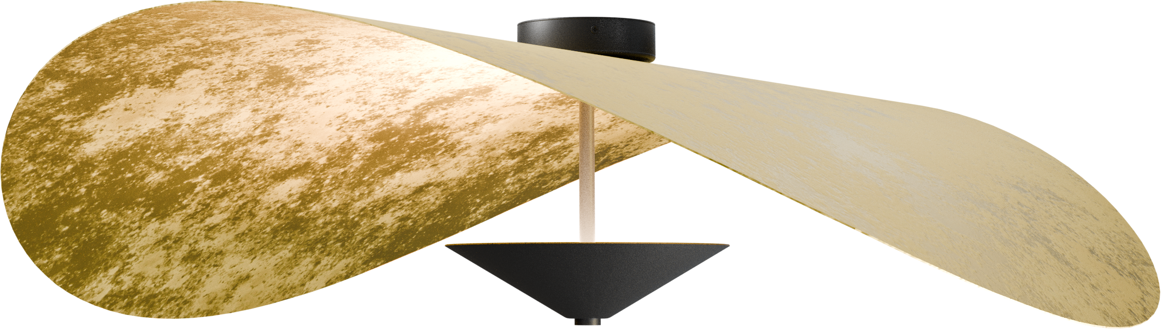 Lente PL LENTE Ø90CM BLACK/GOLDLEAF, CANOPY BLACK Ø10,8CM