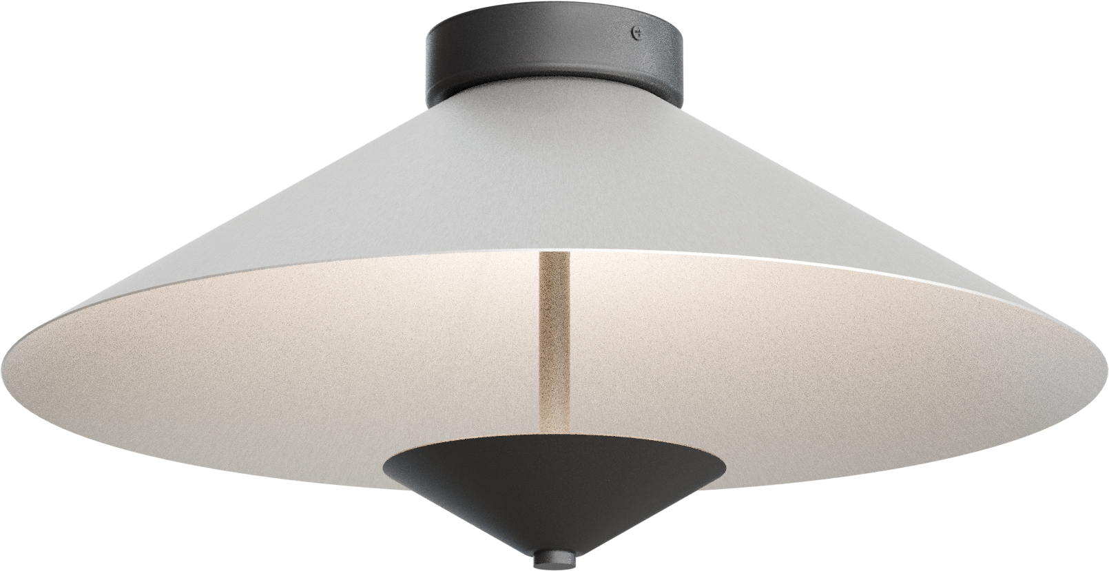 Ceppo PL CEPPO 1-LIGHT MATT NICKEL/BLACK Ø45CM, L. 22,5CM