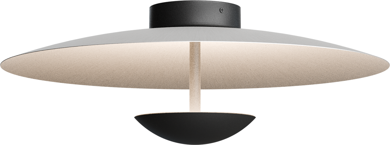 Scala PL SCALA 1-LIGHT MATT NICKEL Ø45CM, CANOPY BLACK Ø10,8CM
