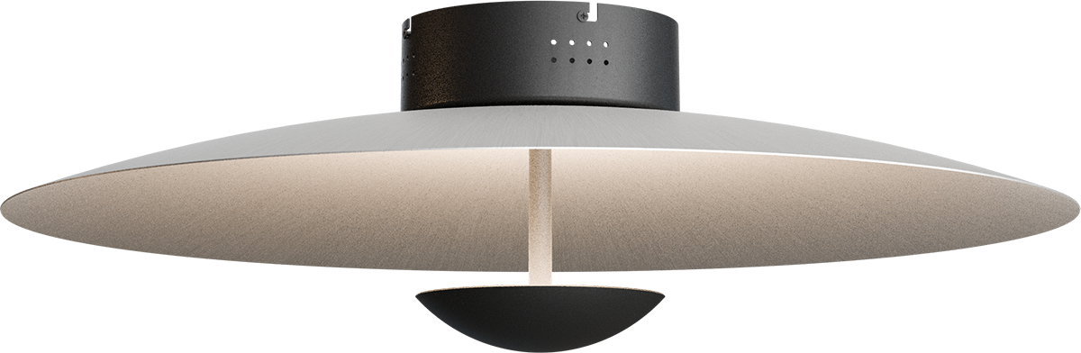 Scala PL SCALA 1-LIGHT MATT NICKEL Ø60CM, CANOPY BLACK Ø16CM