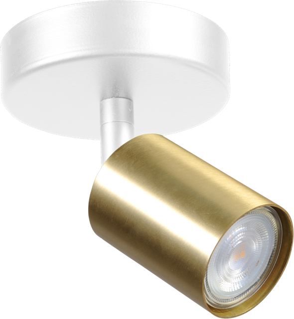 Bounce PL BOUNCE 1-LIGHT MATT GOLD CANOPY WHITE Ø10,8CM