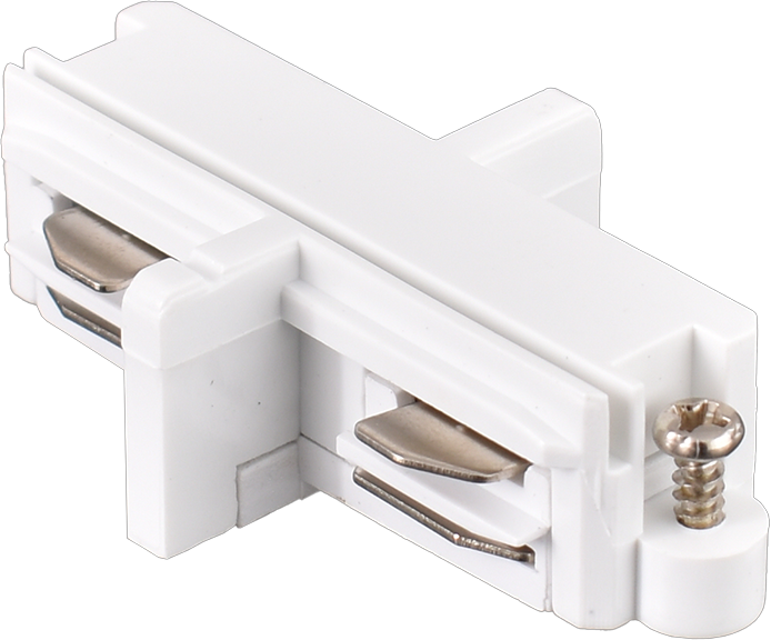Trackrail ELECTRICAL STRAIGHT JOINT 1 PHASE WHITE
