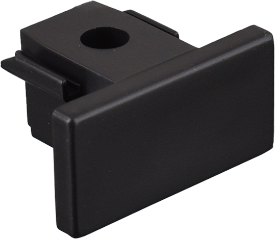 Trackrail TRACK END CAP BLACK 1 PHASE