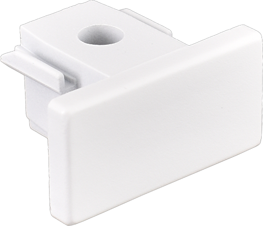 Trackrail TRACK END CAP WHITE 1 PHASE