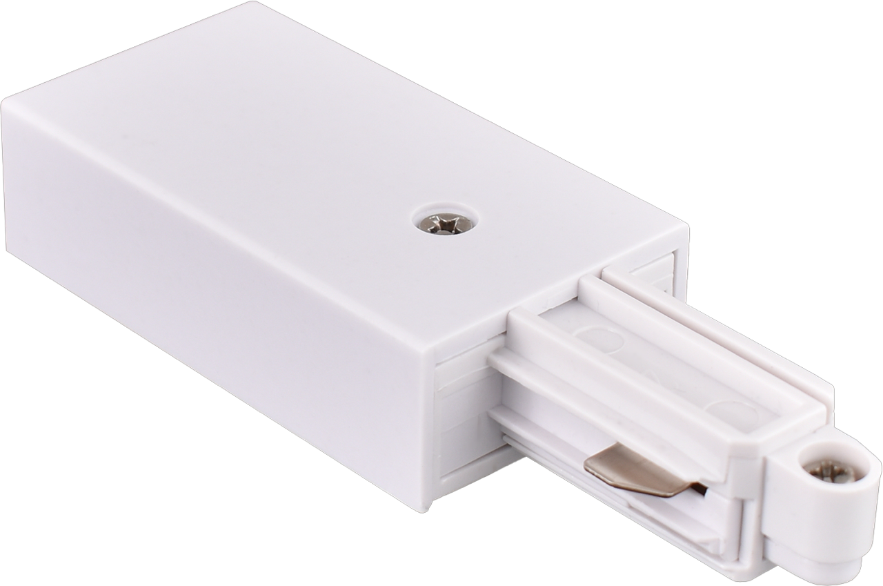 Trackrail TRACK RIGHT LIVE-END WHITE 1 PHASE