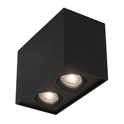 Di Moda RENDE SANDY BLACK ALUMINIUM LED GU10 2X10 WATT IP20 220-240