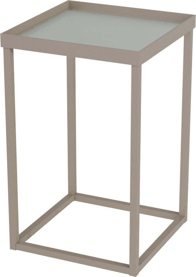 Masterliving Tables TABLE CUBE BEIGE TERRA SQUARE H.50CM