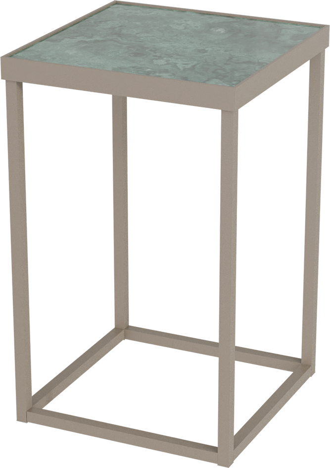 Masterliving Tables TABLE CUBE BEIGE TERRA SQUARE H.50CM