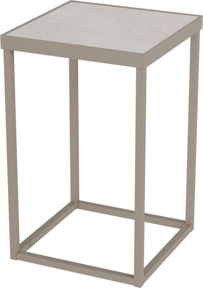 Masterliving Tables TABLE CUBE BEIGE TERRA SQUARE H.50CM