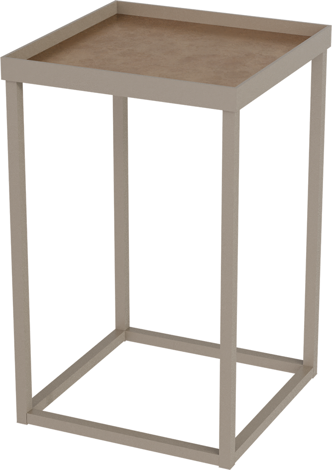 Masterliving Tables TABLE CUBE BEIGE TERRA SQUARE H.50CM