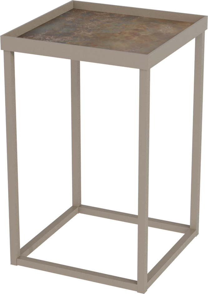 Masterliving Tables TABLE CUBE BEIGE TERRA SQUARE H.50CM