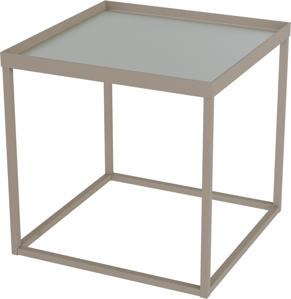 Masterliving Tables TABLE CUBE BEIGE TERRA SQUARE H.45CM