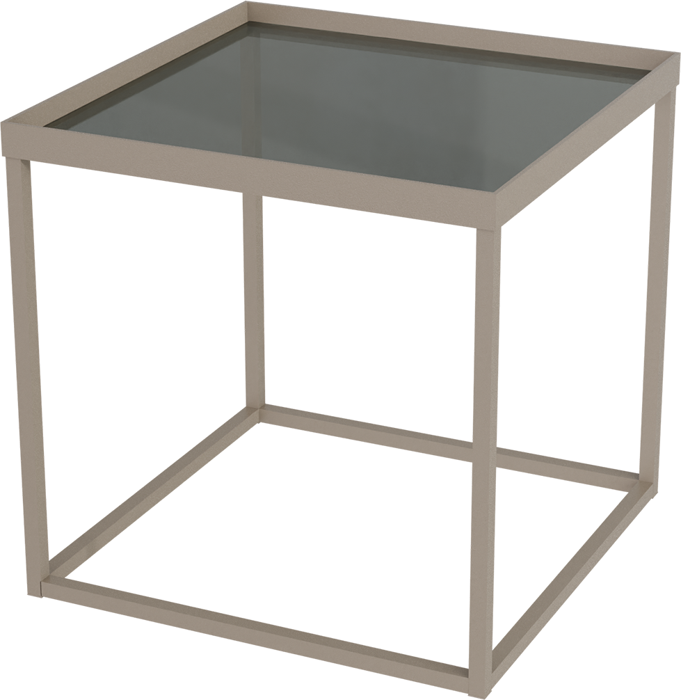 Masterliving Tables TABLE CUBE BEIGE TERRA SQUARE H.45CM