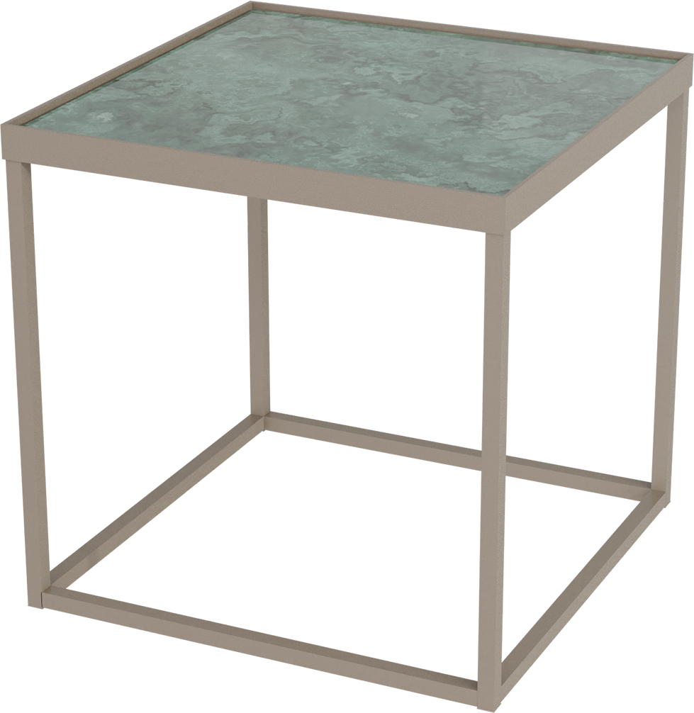 Masterliving Tables TABLE CUBE BEIGE TERRA SQUARE H.45CM