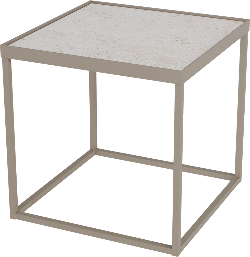 Masterliving Tables TABLE CUBE BEIGE TERRA SQUARE H.45CM
