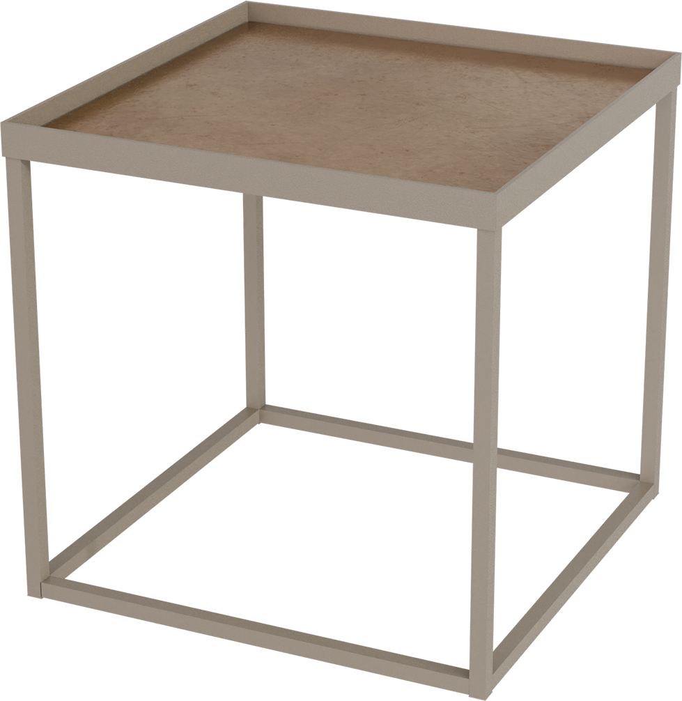 Masterliving Tables TABLE CUBE BEIGE TERRA SQUARE H.45CM