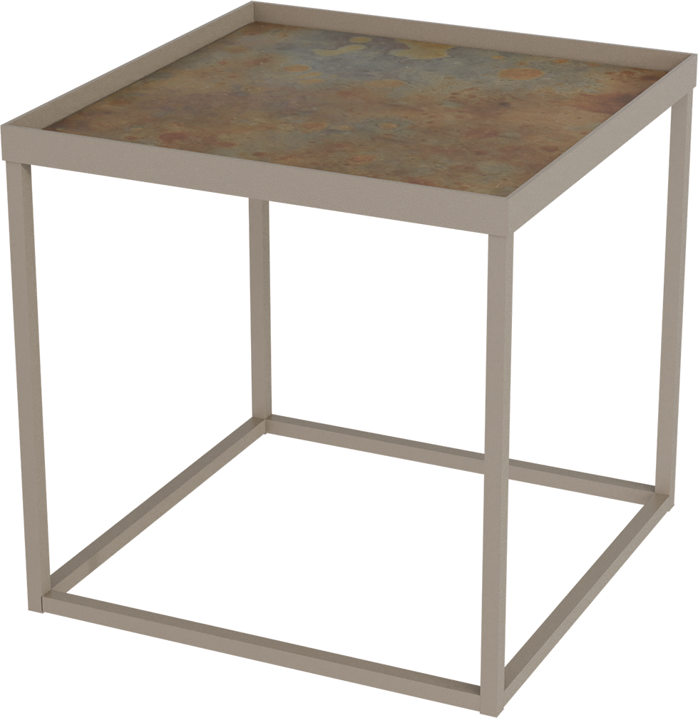 Masterliving Tables TABLE CUBE BEIGE TERRA SQUARE H.45CM