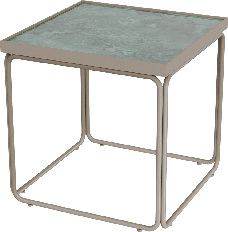 Masterliving Tables TABLE ROUNDED BEIGE TERRA SQUARE H.45CM