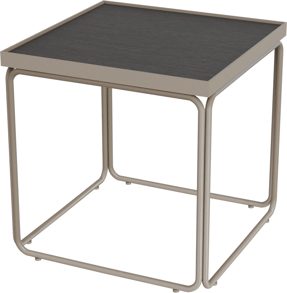 Masterliving Tables TABLE ROUNDED BEIGE TERRA SQUARE H.45CM