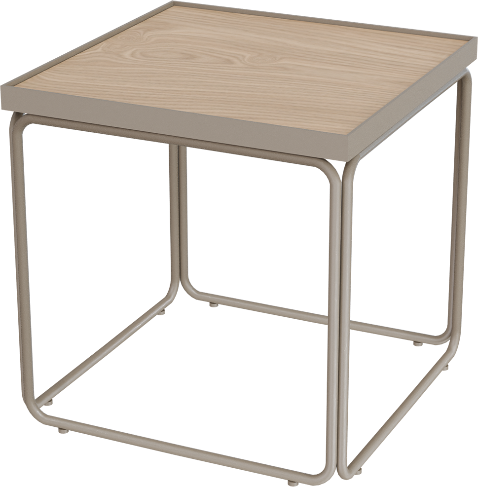 Masterliving Tables TABLE ROUNDED BEIGE TERRA SQUARE H.45CM
