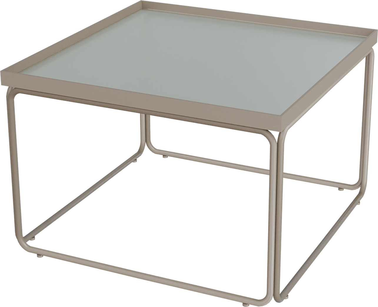 Masterliving Tables TABLE ROUNDED BEIGE TERRA SQUARE H.40CM