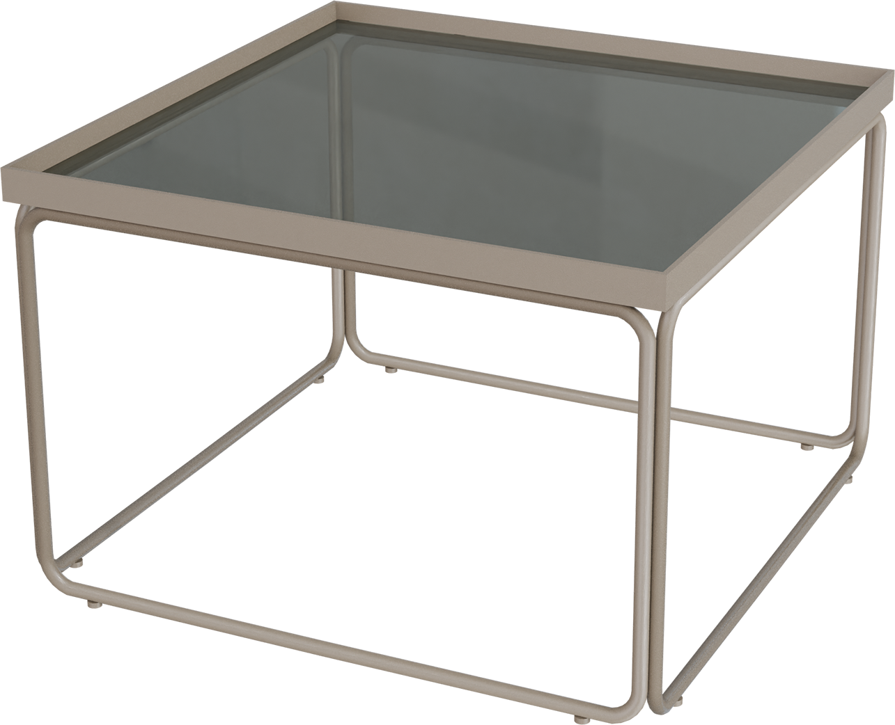 Masterliving Tables TABLE ROUNDED BEIGE TERRA SQUARE H.40CM