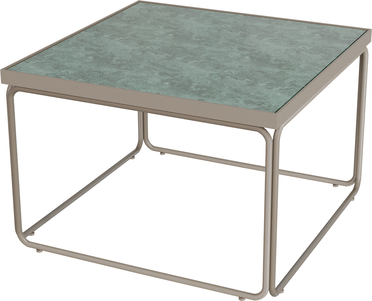 Masterliving Tables TABLE ROUNDED BEIGE TERRA SQUARE H.40CM