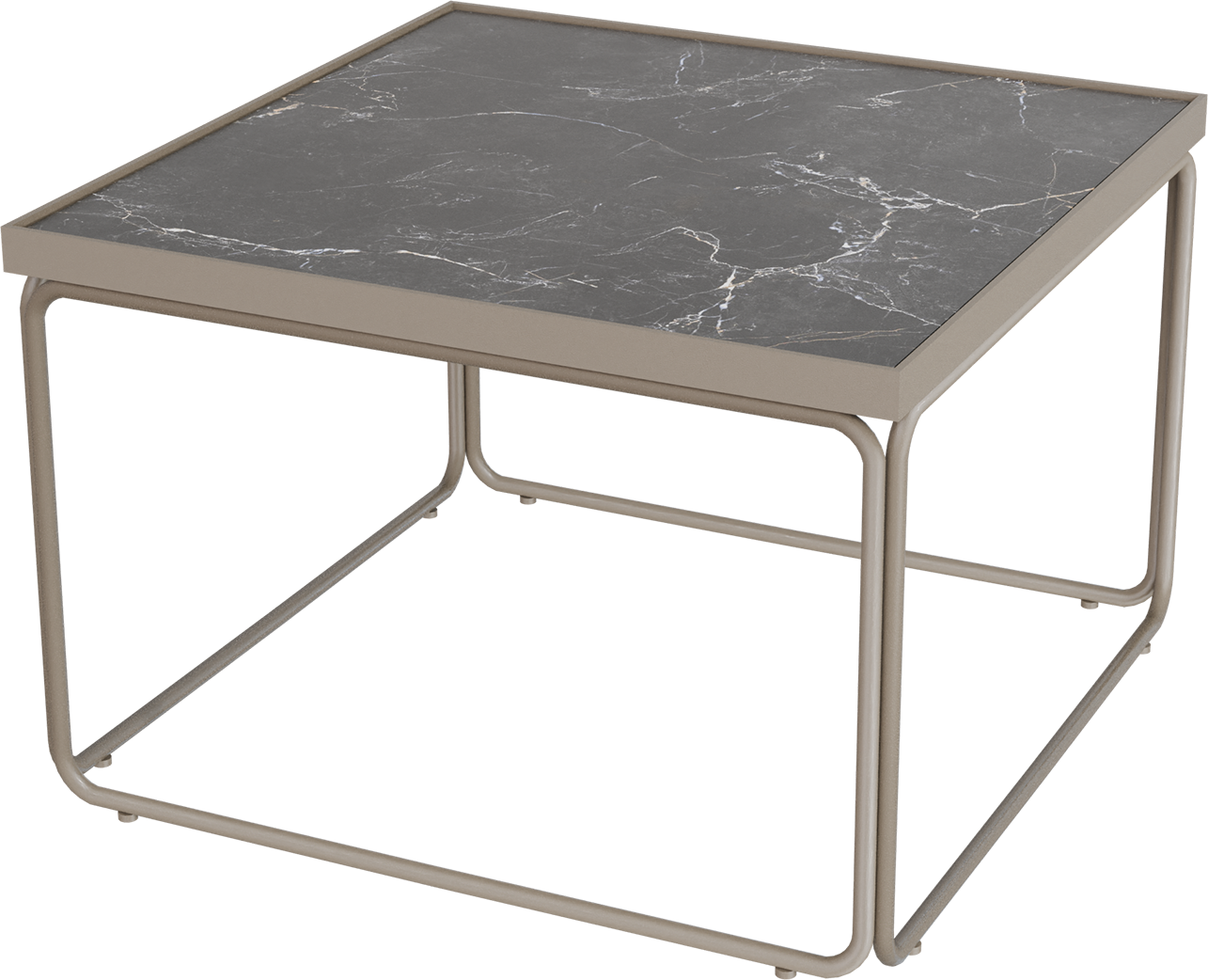 Masterliving Tables TABLE ROUNDED BEIGE TERRA SQUARE H.40CM