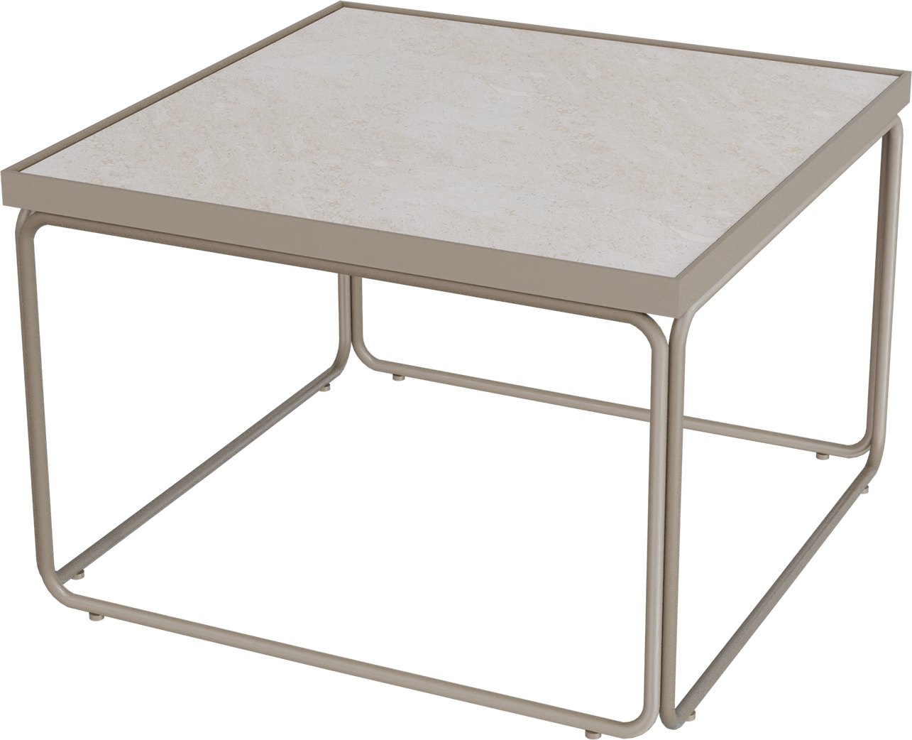 Masterliving Tables TABLE ROUNDED BEIGE TERRA SQUARE H.40CM
