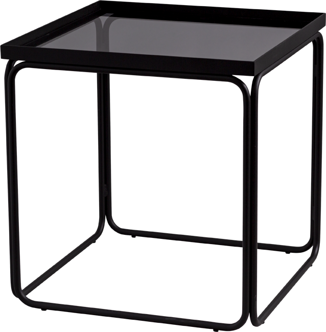 Masterliving Tables TABLE ROUNDED BLACK SQUARE H.45CM